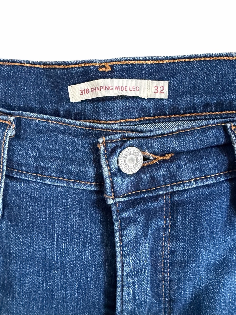 Levi's Women's 318 Shaping Wide Leg Jeans Size 32 - Picture 5 of 11